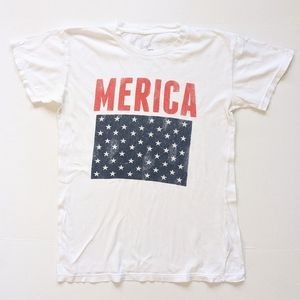Retro Brand "Merica" White Short Sleeve T Shirt